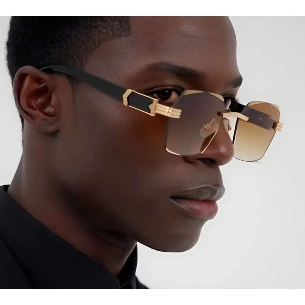Sunglasses Men Designer Fashion‎ Chic Rapper Shape Retro Elegant Sophisticated