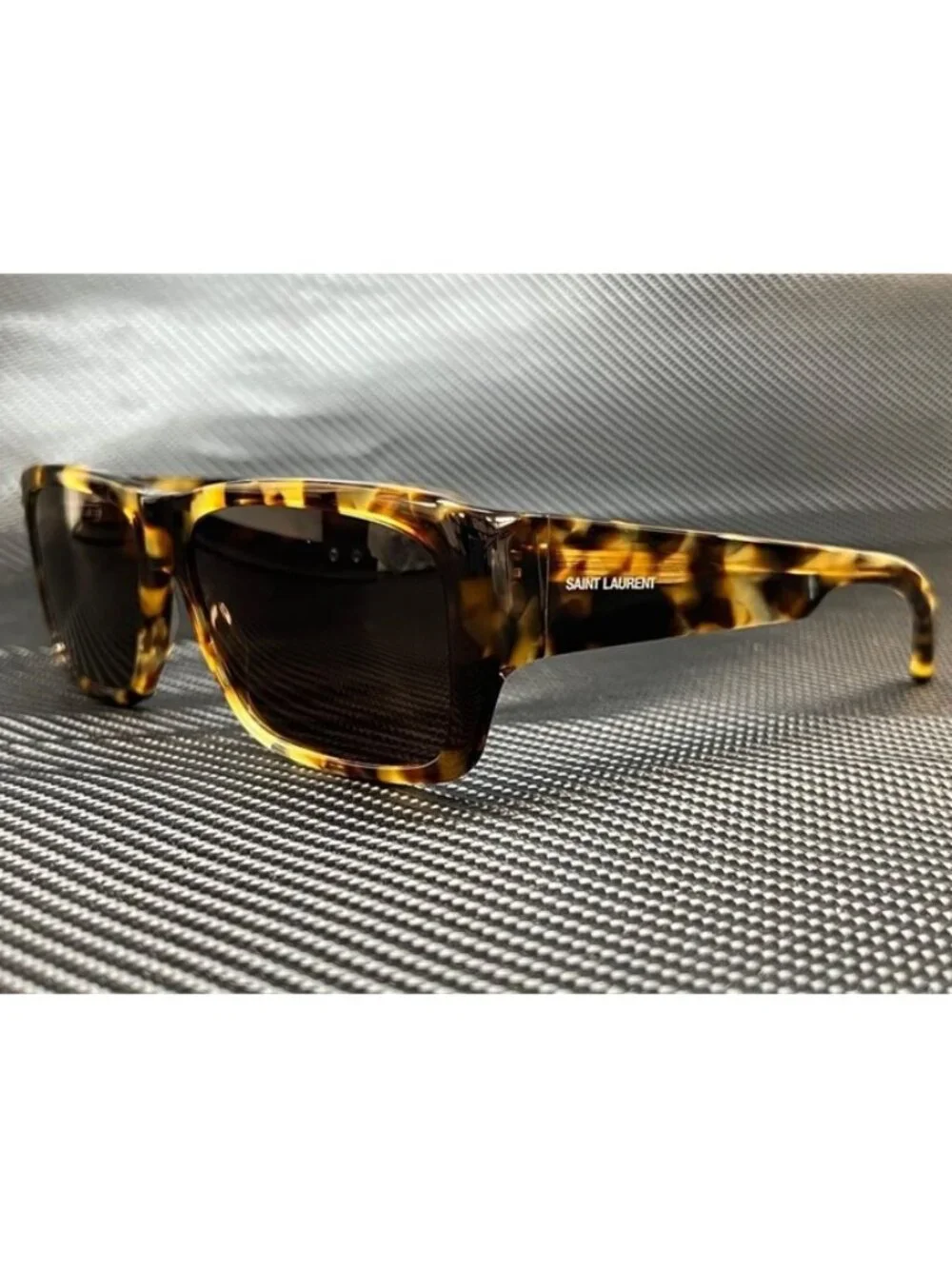 New Yves Saint Laurent Men  Havana Sunglasses  60- 15-