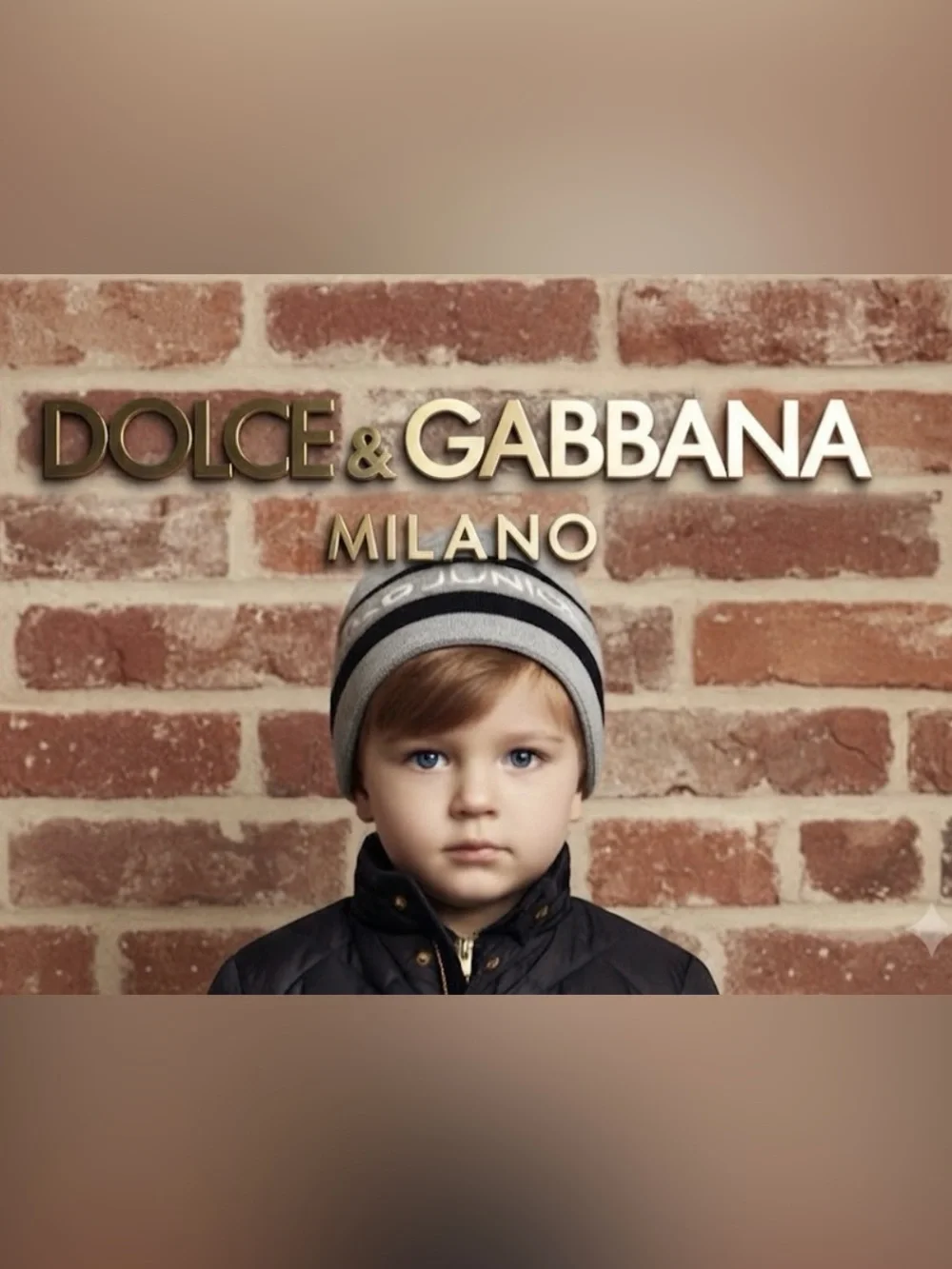 Authentic Dolce & Gabbana luxury designer signature little boys hat cap ages 2-4