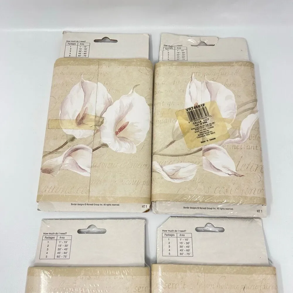 Home Trends Wall Border Designs Norwall Group Calla Lilly Lot #34A 20 yds total