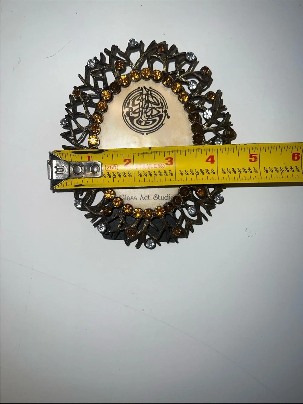 The French Collection Oval Frame with Rhinestones- glass act studio