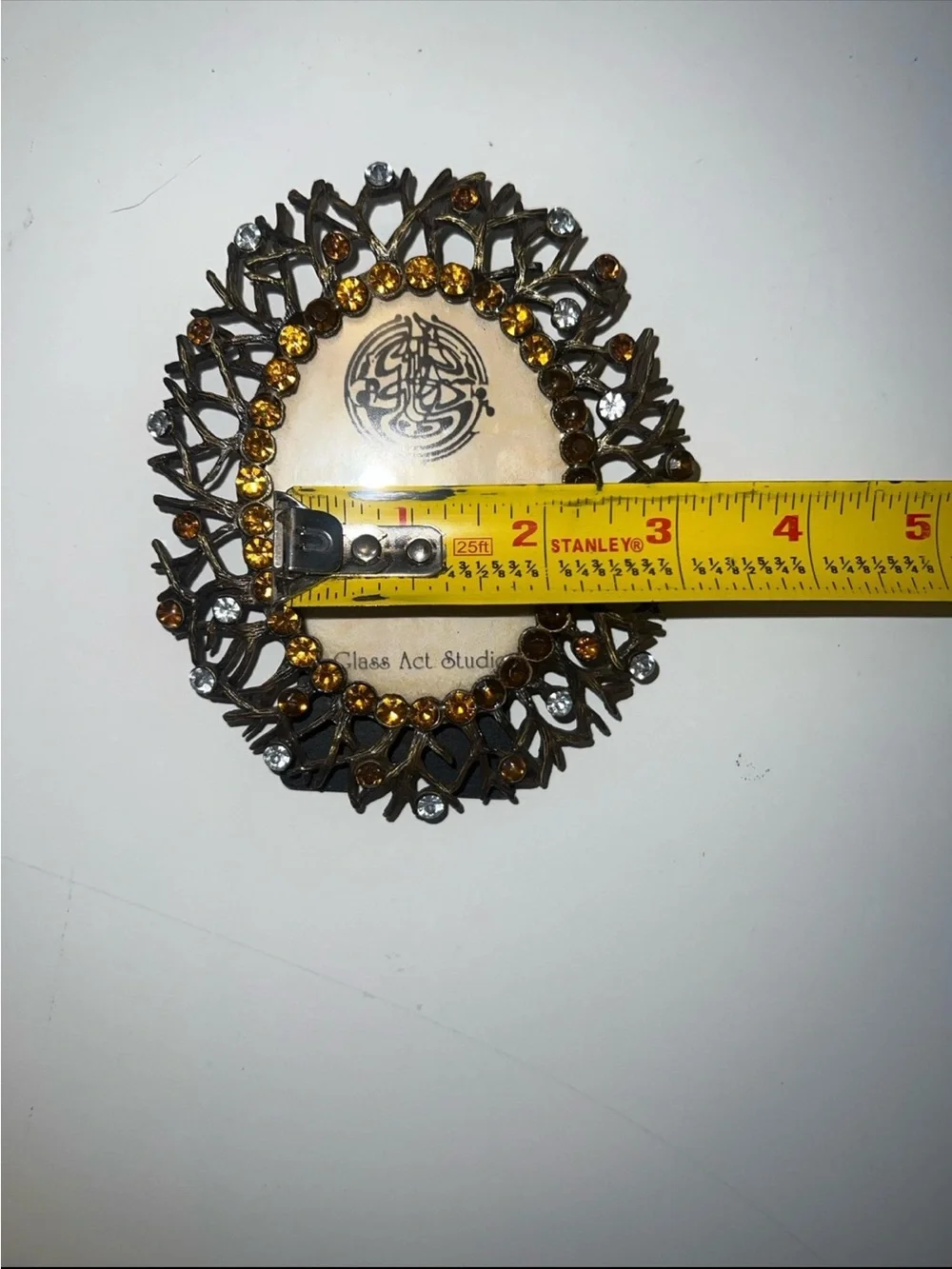 The French Collection Oval Frame with Rhinestones- glass act studio