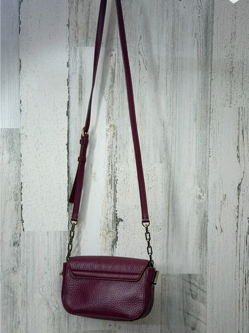 Tory Burch grainy burgundy