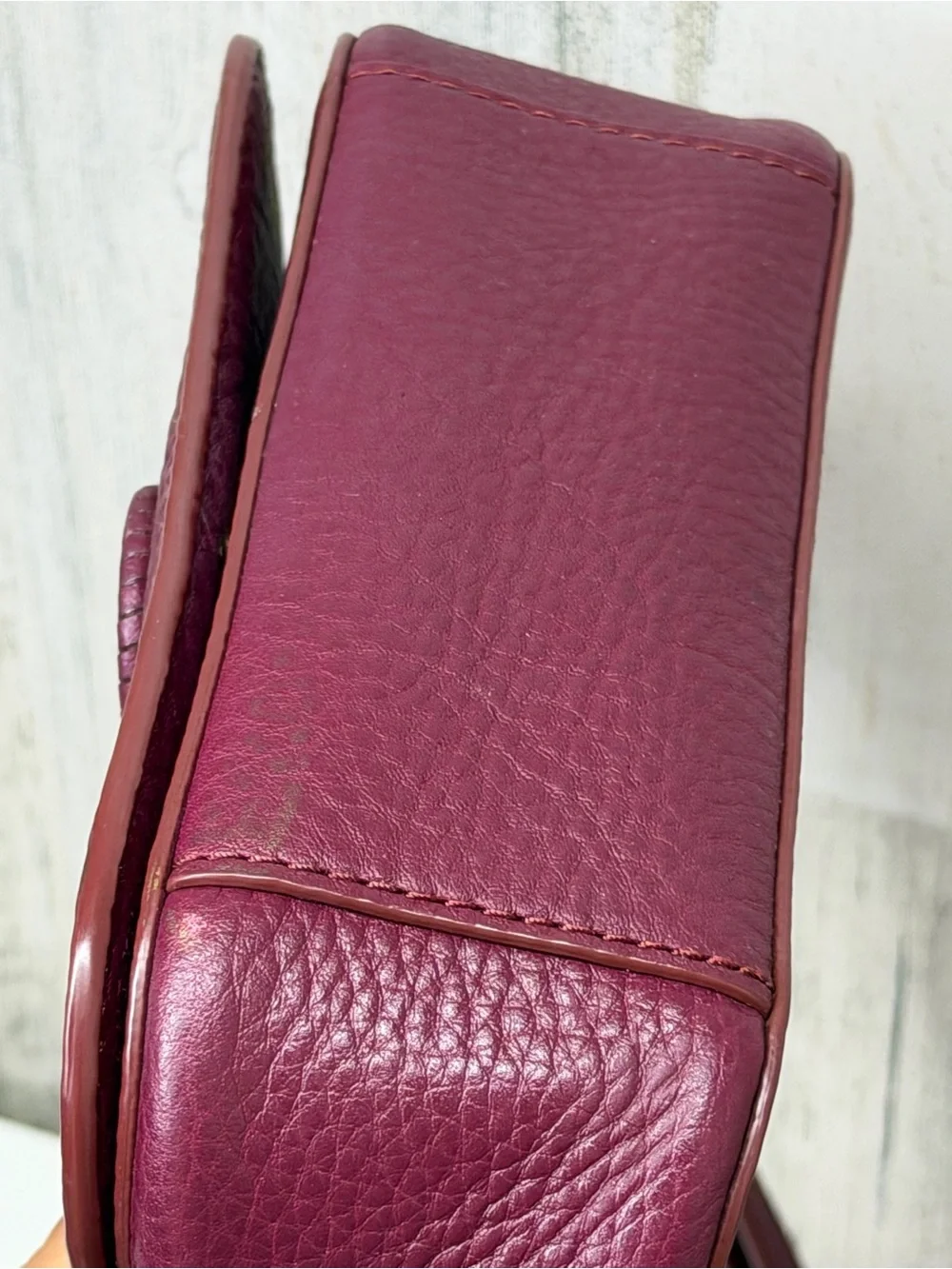 Tory Burch grainy burgundy