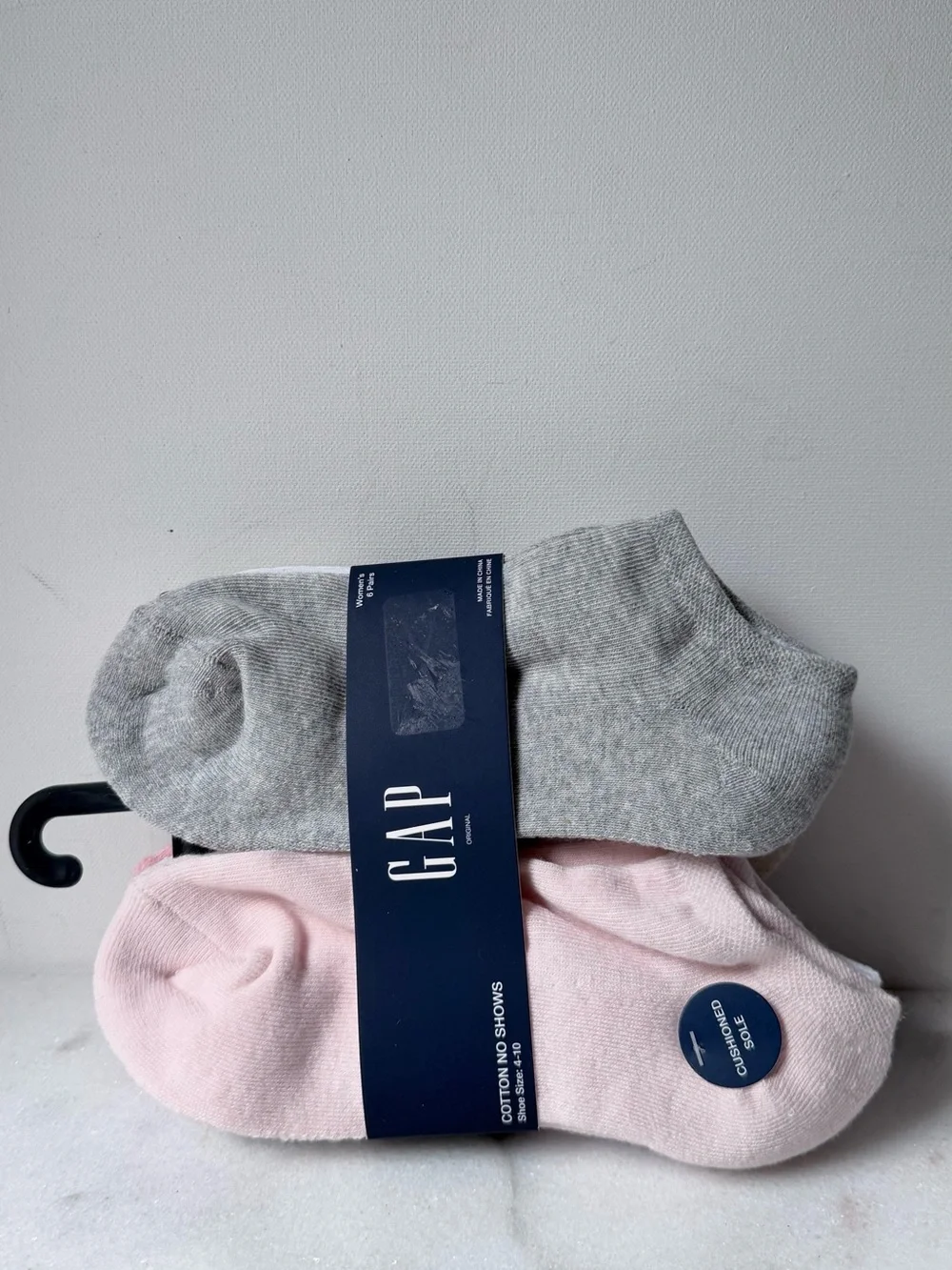Gap not show cotton Socks — Light Gray ,Pale Pink,beige,white 6 pairs