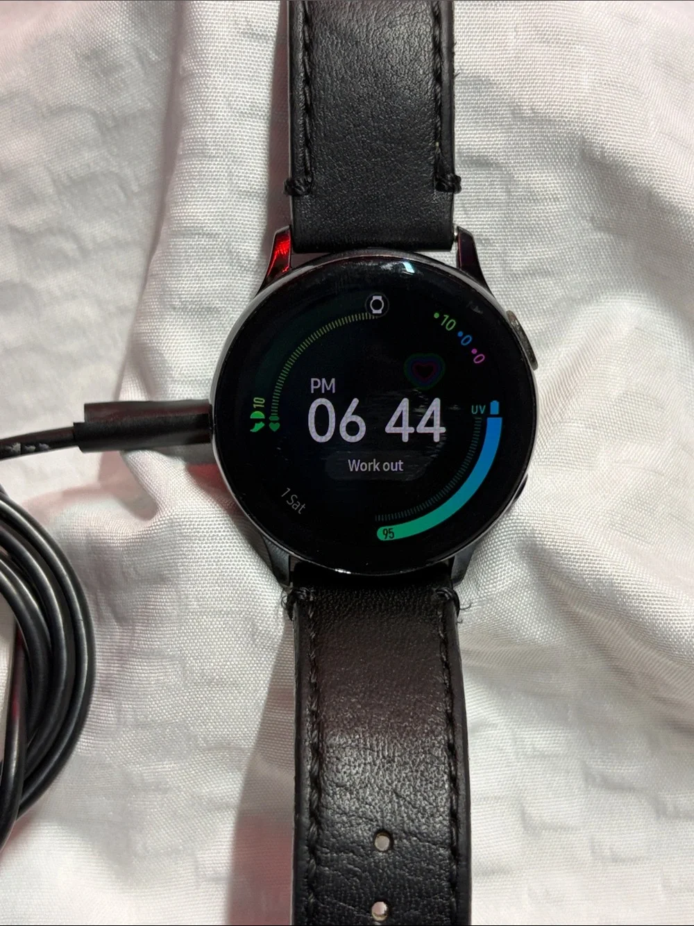 Samsung Galaxy Active2 Black Leather Strap Smartwatch