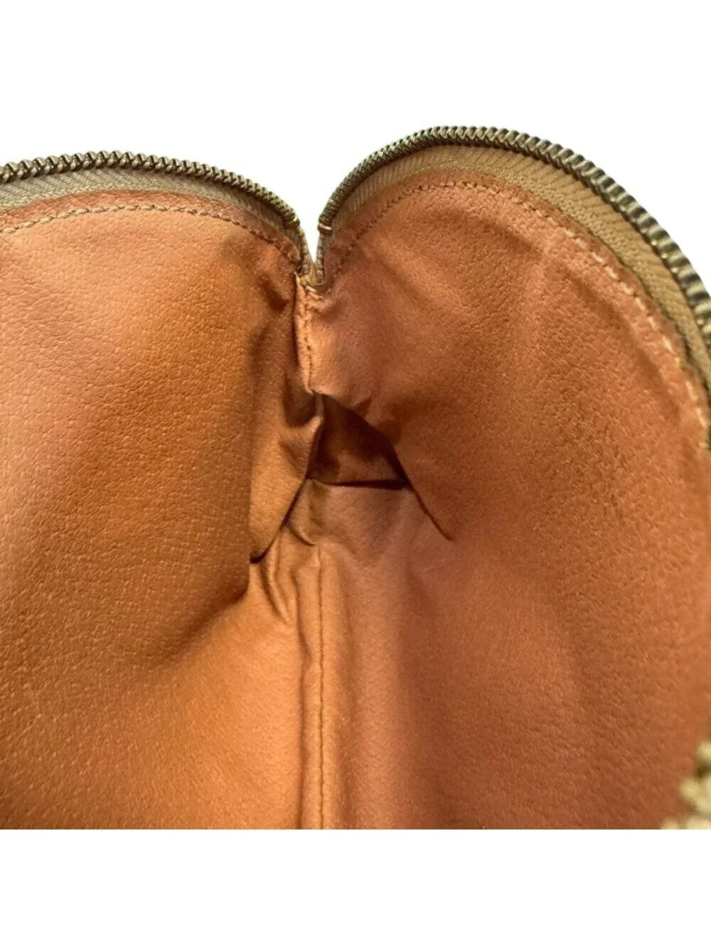 Celine Case Makeup Pouch Vanity Half Moon Macadam