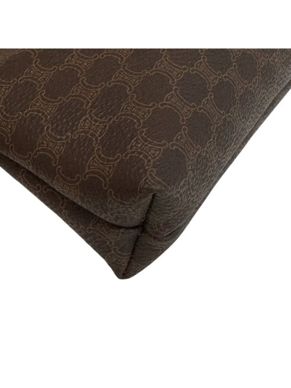 Celine Case Makeup Pouch Vanity Half Moon Macadam