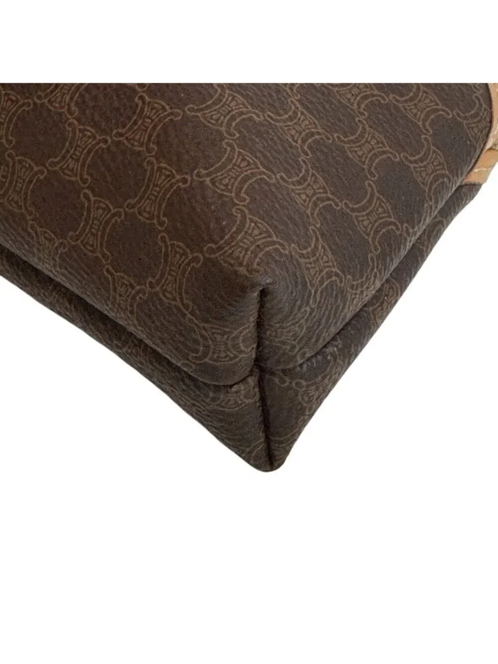 Celine Case Makeup Pouch Vanity Half Moon Macadam