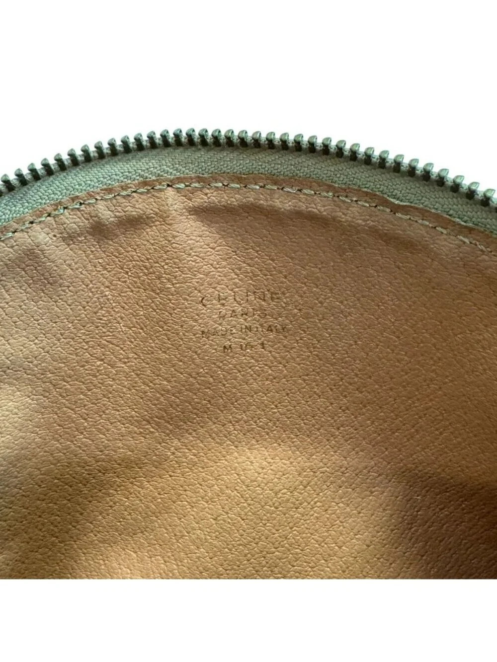 Celine Case Makeup Pouch Vanity Half Moon Macadam