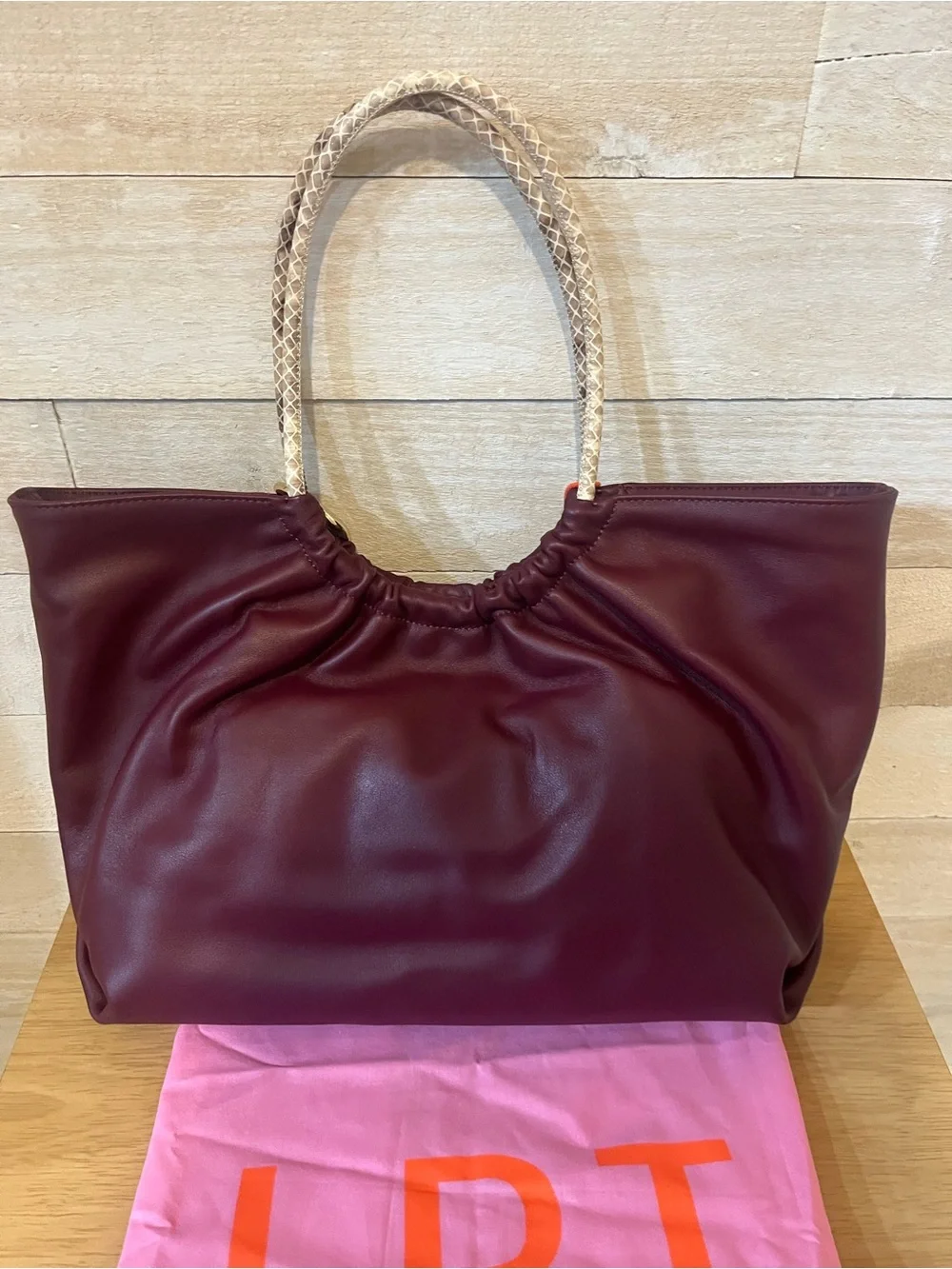 LDT burgundy hobo