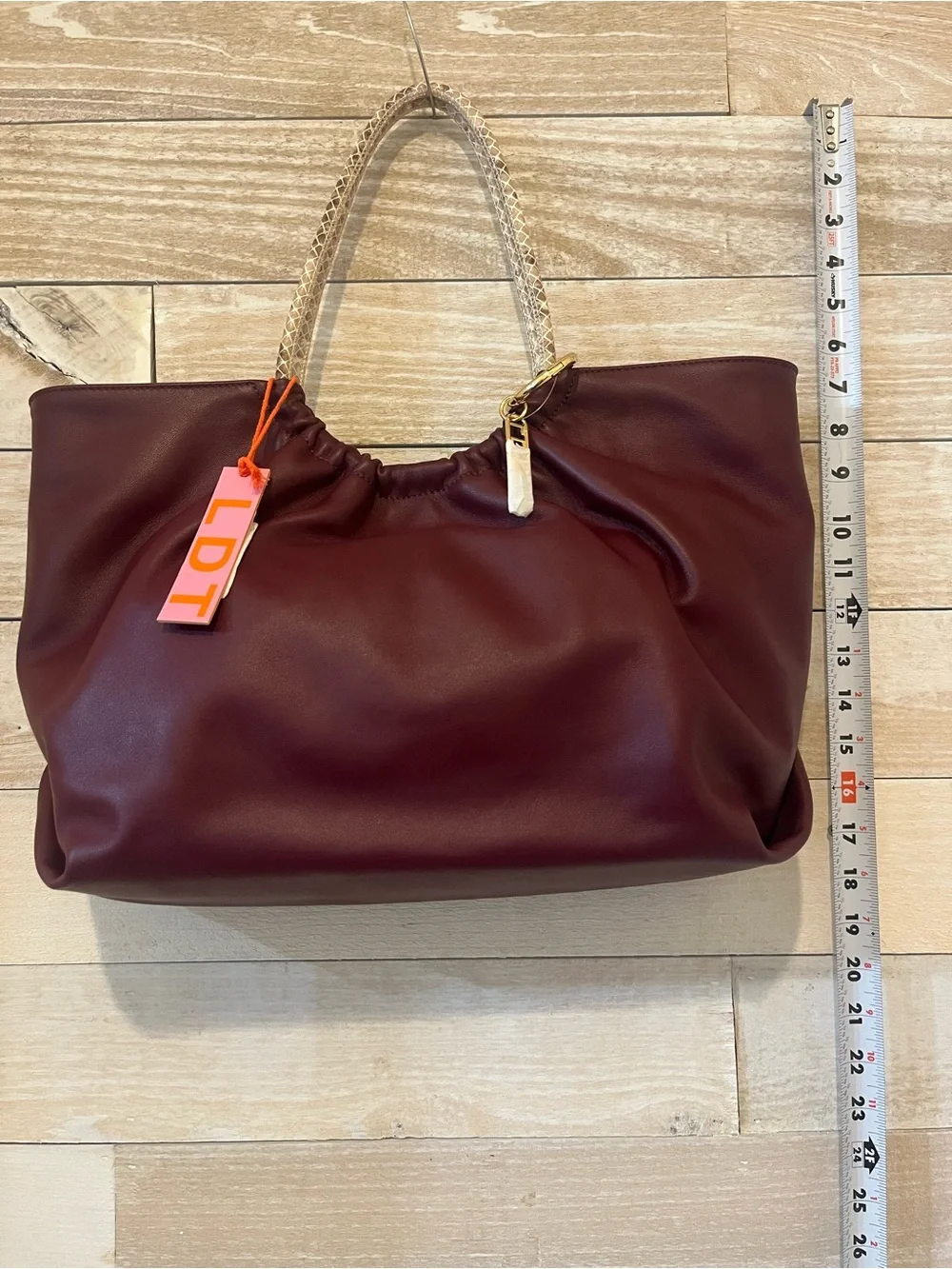 LDT burgundy hobo