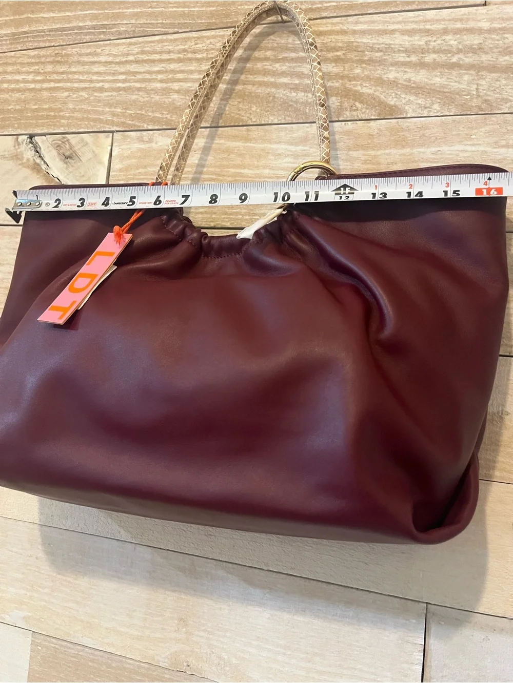 LDT burgundy hobo