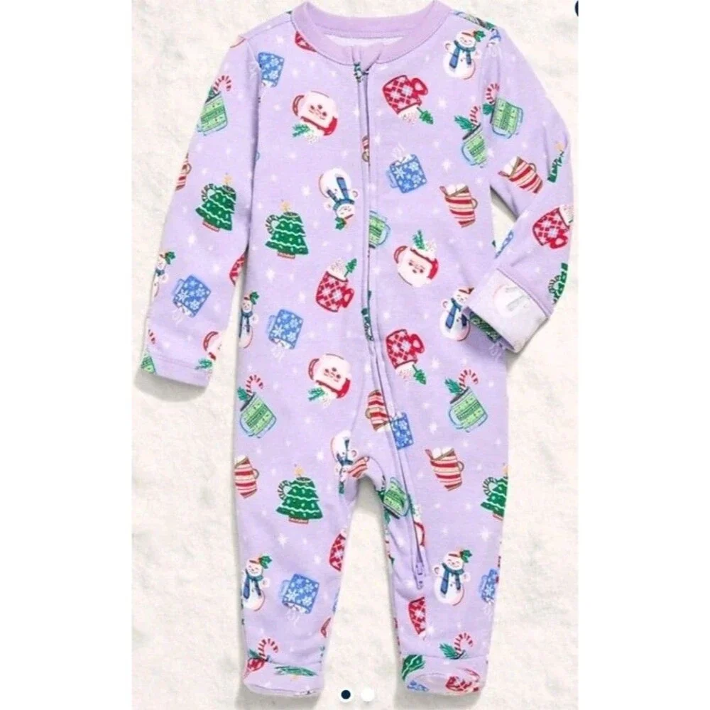 Cocoa Winter 2-Way-Zip Sleep & Play Footed One-Piece for Baby 3-6 Months