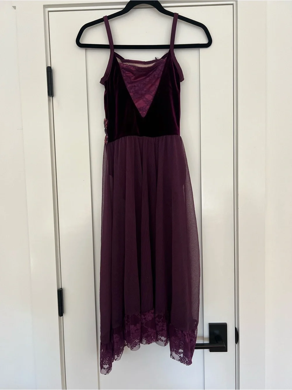 Weissman Showtime Moonlight Sonata Dance Costume XSA Burgundy Like New