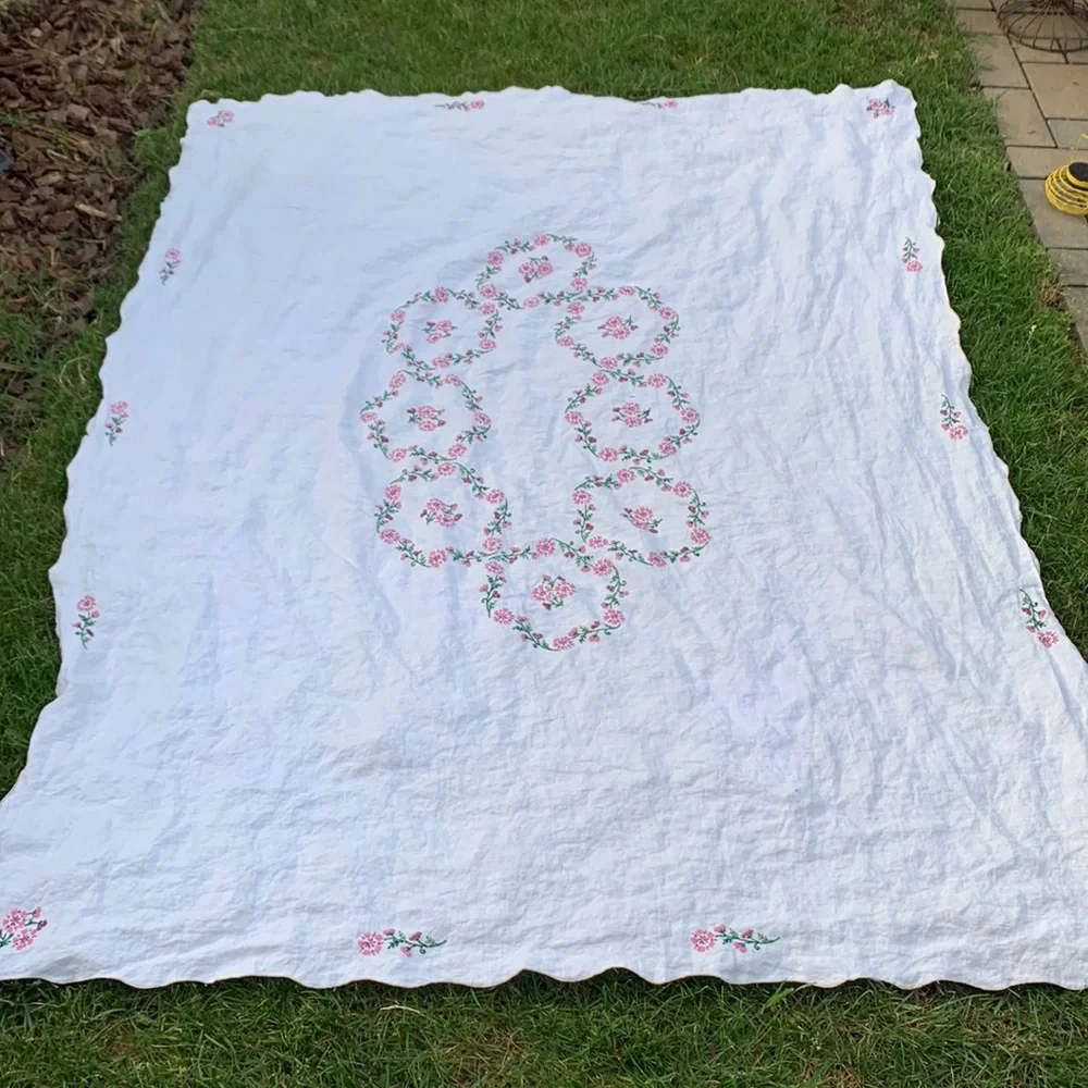Vintage cotton tablecloth