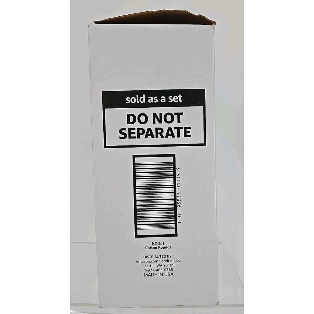 Amazon Basics - Cotton Rounds - Pack of 100 x 6‎ Packs = 600 Count Total