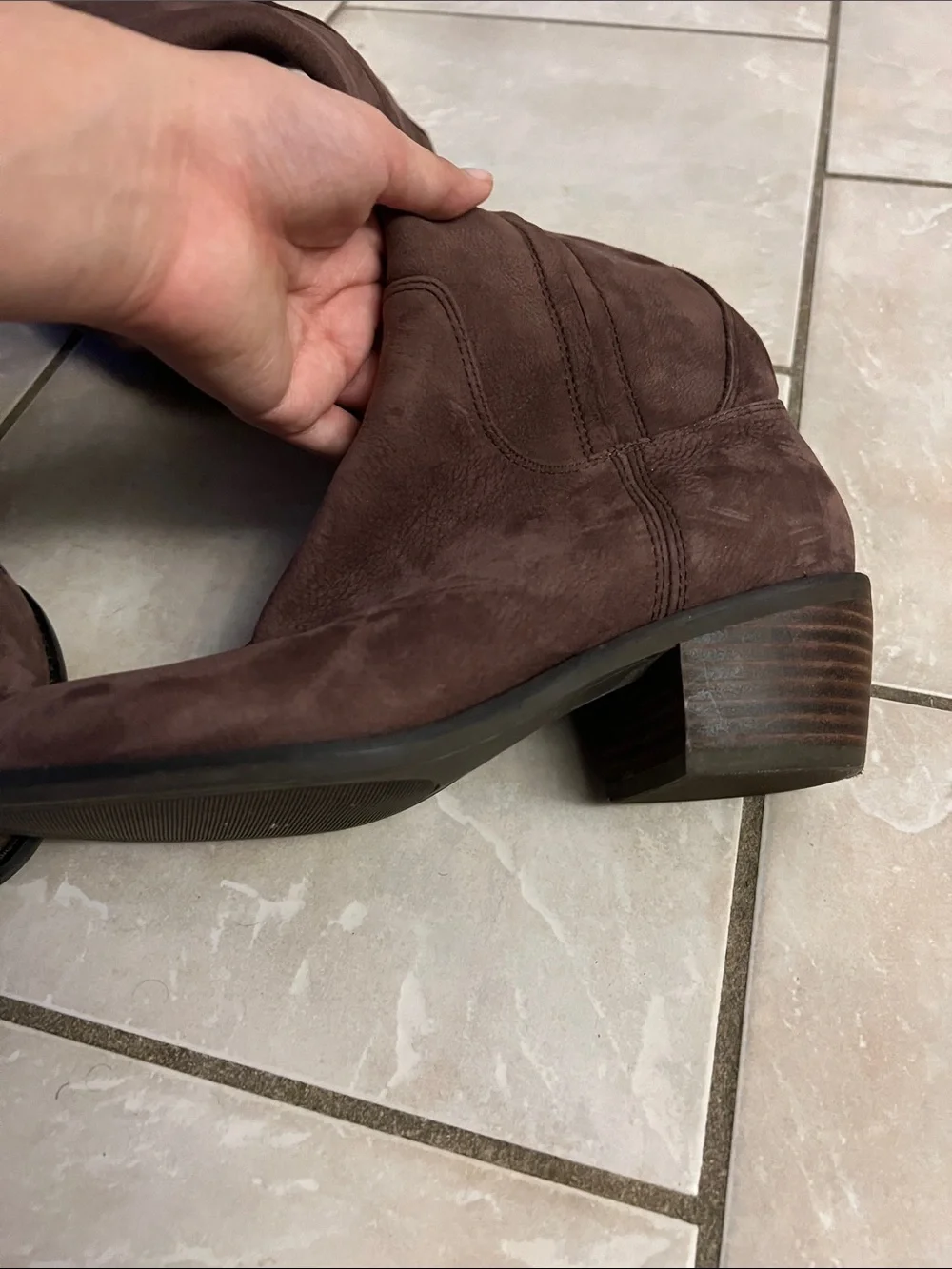 Lucky Brand Dark Brown Over-the-Knee Suede Boots