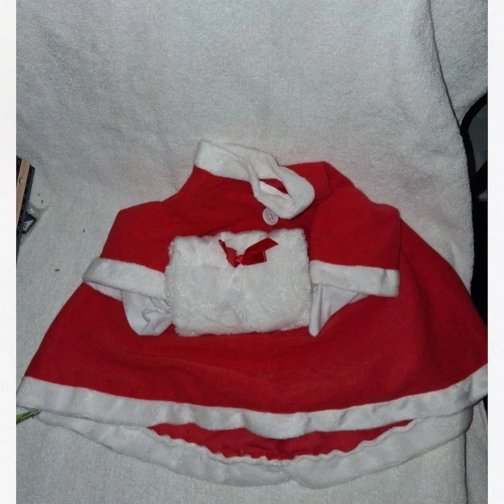 Doggie Design Festive Mrs. Claus‎ Pet Costume with Hat Red Christmas