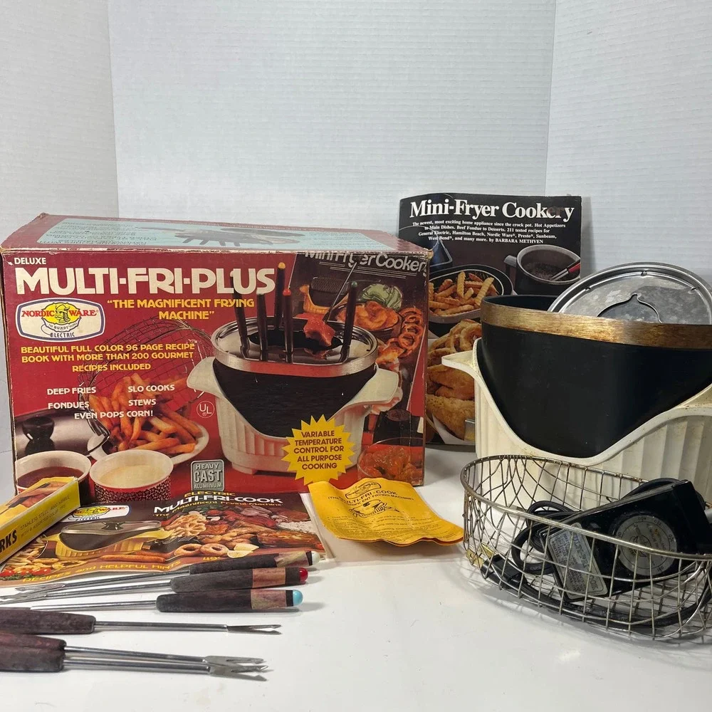 Vintage Nordic Ware Electric Multi-Fri-Plus Deep‎ Fries Fondues Original Box