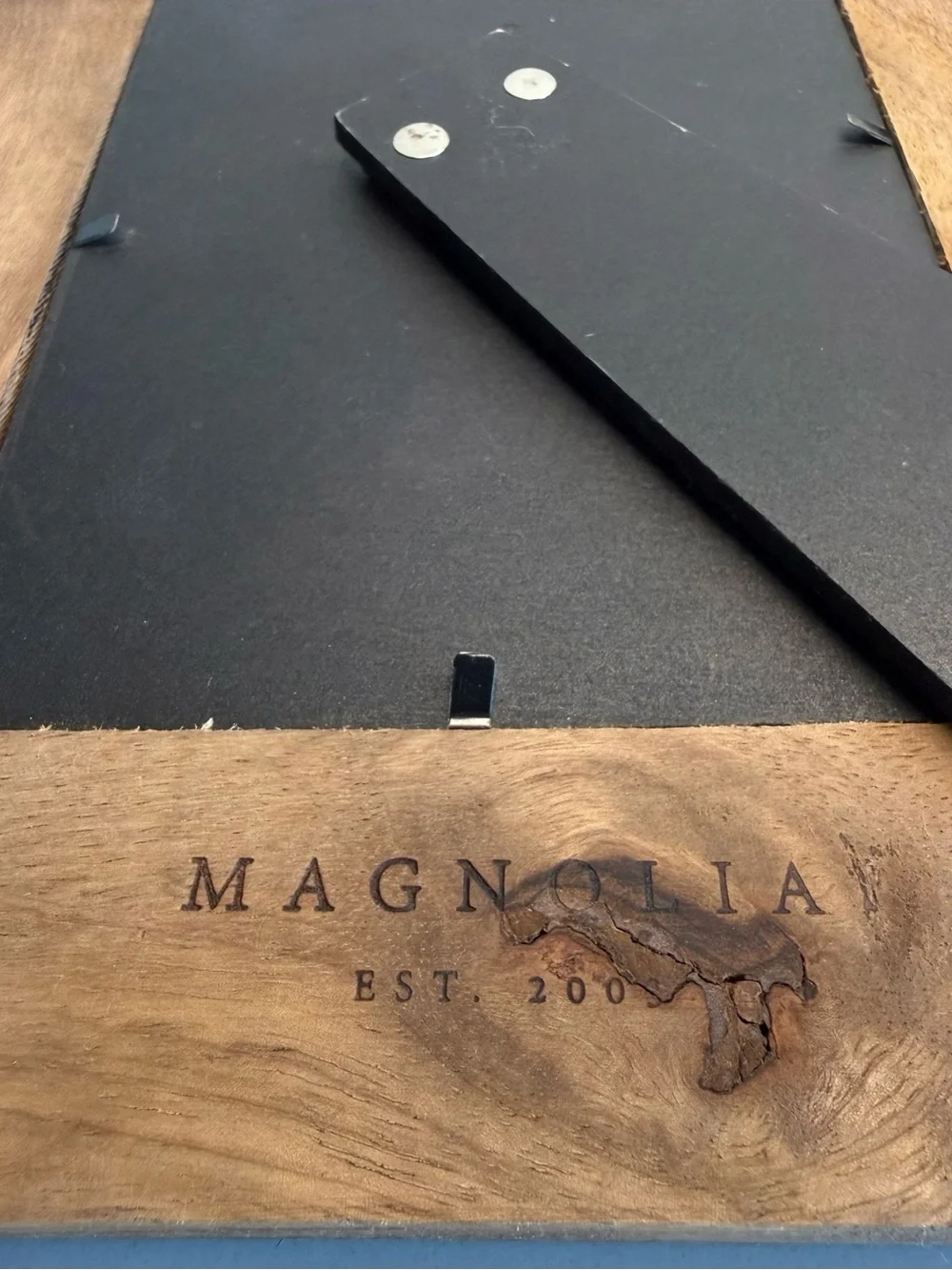 Magnolia Home Rustic Wood Picture Frame 8x10 Fits 5x7 Photo Carved
