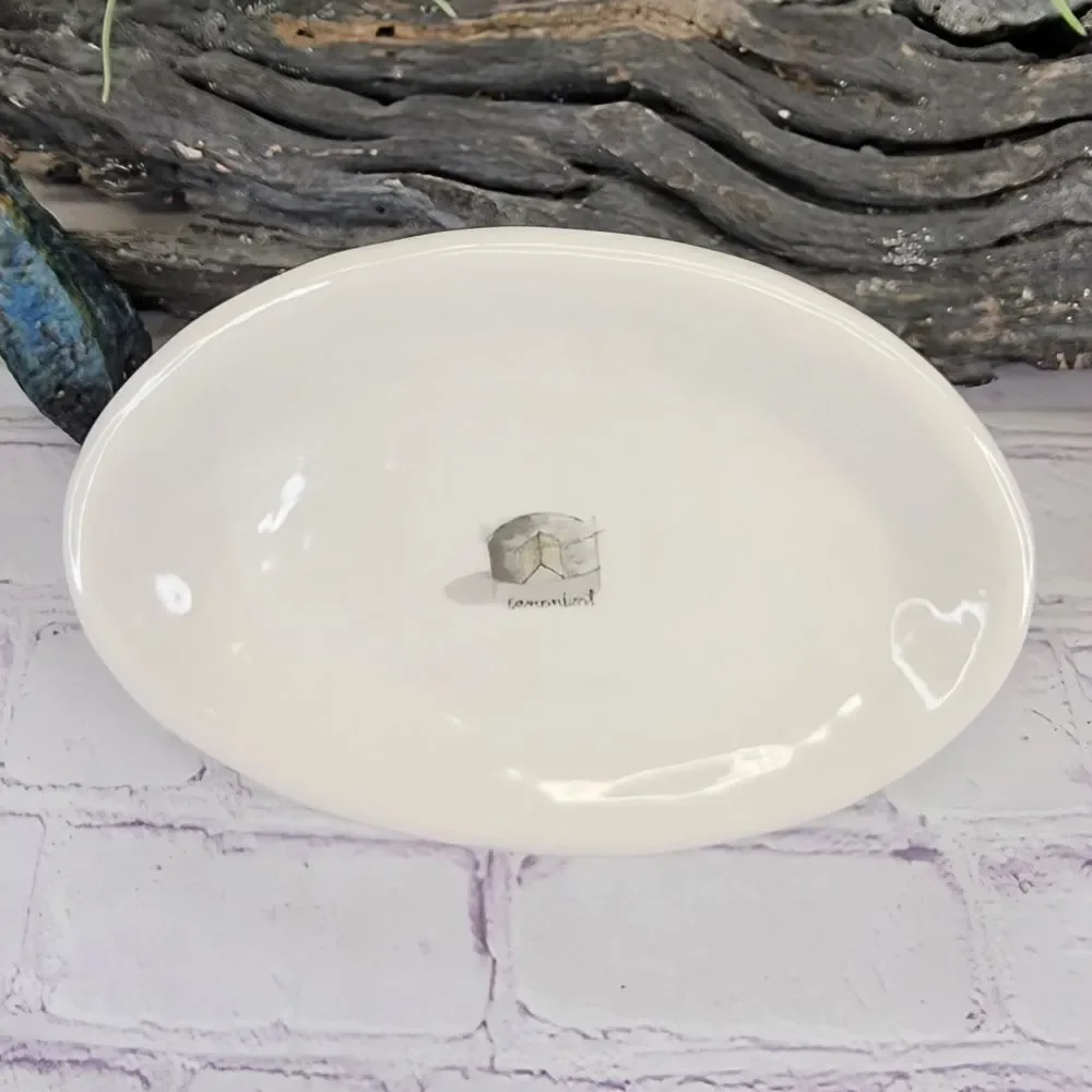 Crate & Barrel Camembert Cheese Oval Serving Plate (See also Jack and Cheddar)