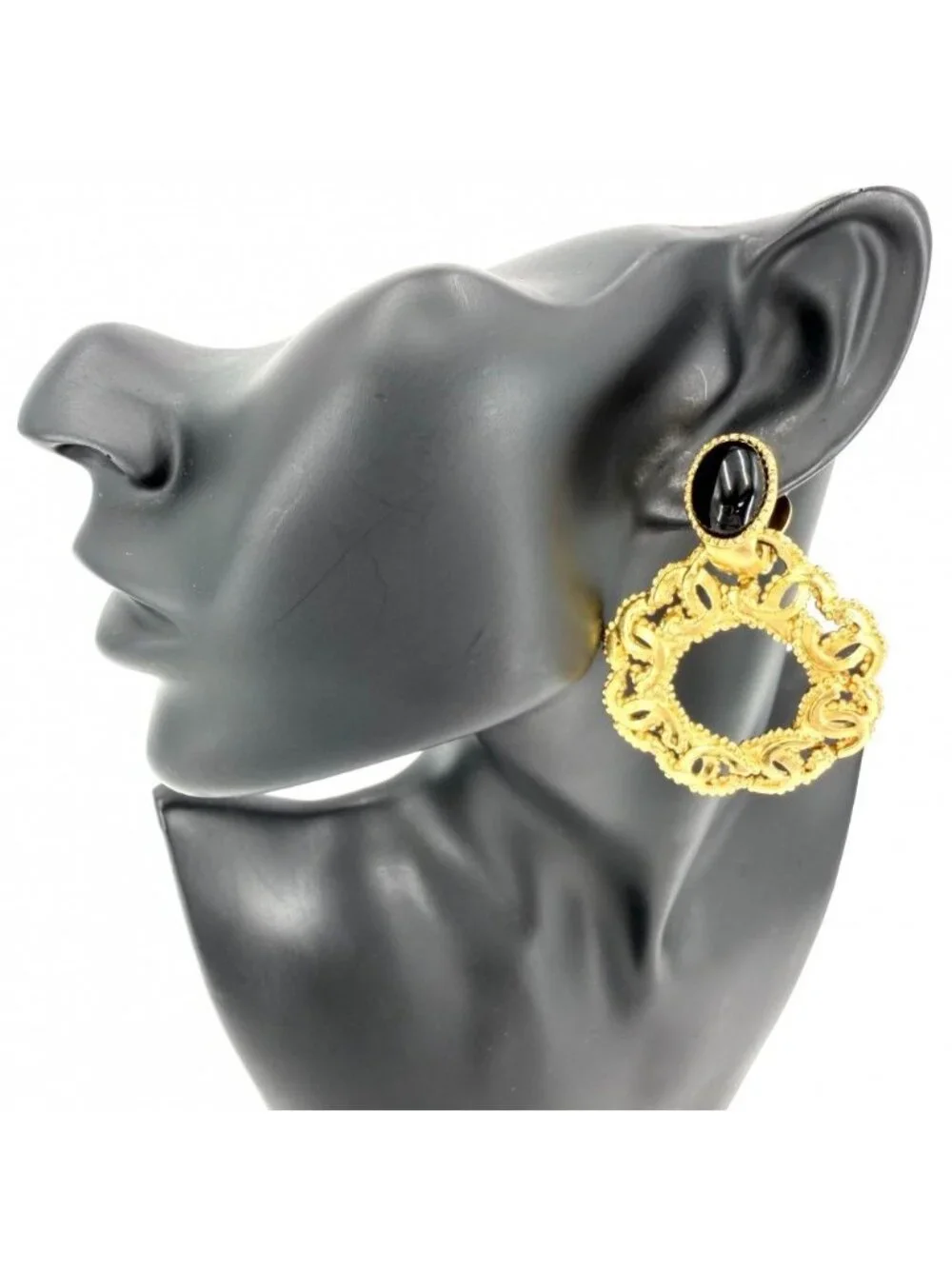 CHANEL name earrings