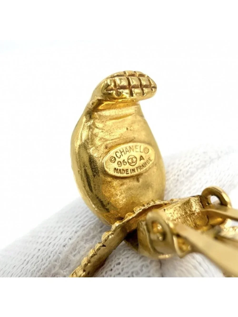 CHANEL name earrings