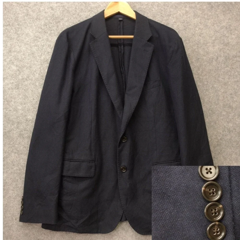 J Crew Ludlow Blazer Mens 44R Navy Blue SLIM Suit Jacket MOON English Wool
