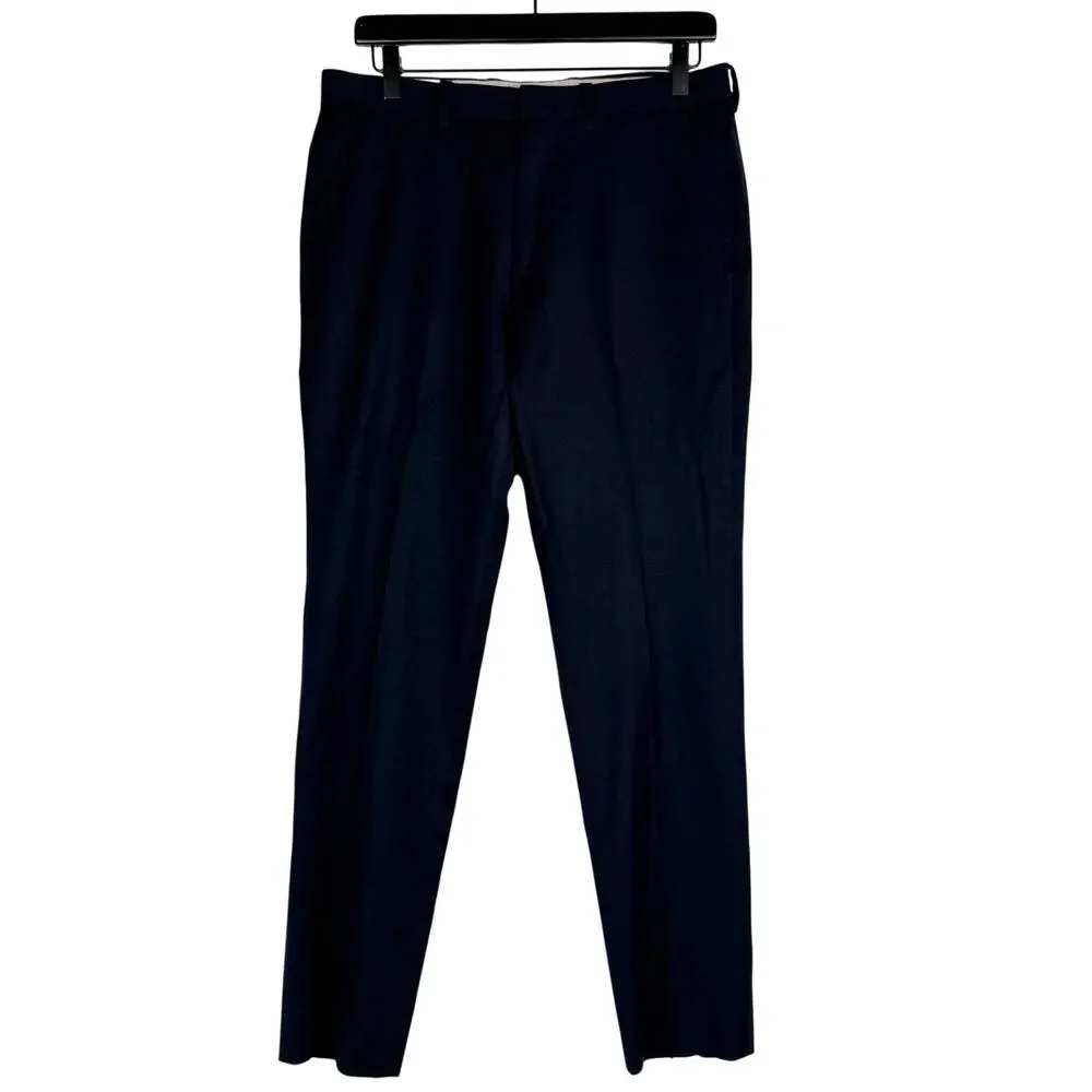 J.Crew Ludlow Slim Fit Men Navy Wool Blend Dress Pants - 30x30 W30 L30