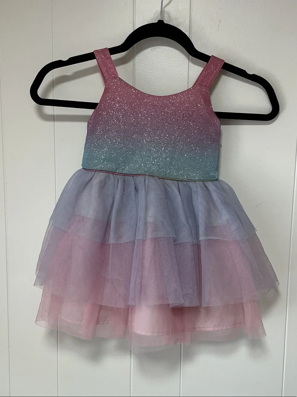 Zunie Glitter Ombre Pink Lavender Blue Tulle Dance Costume