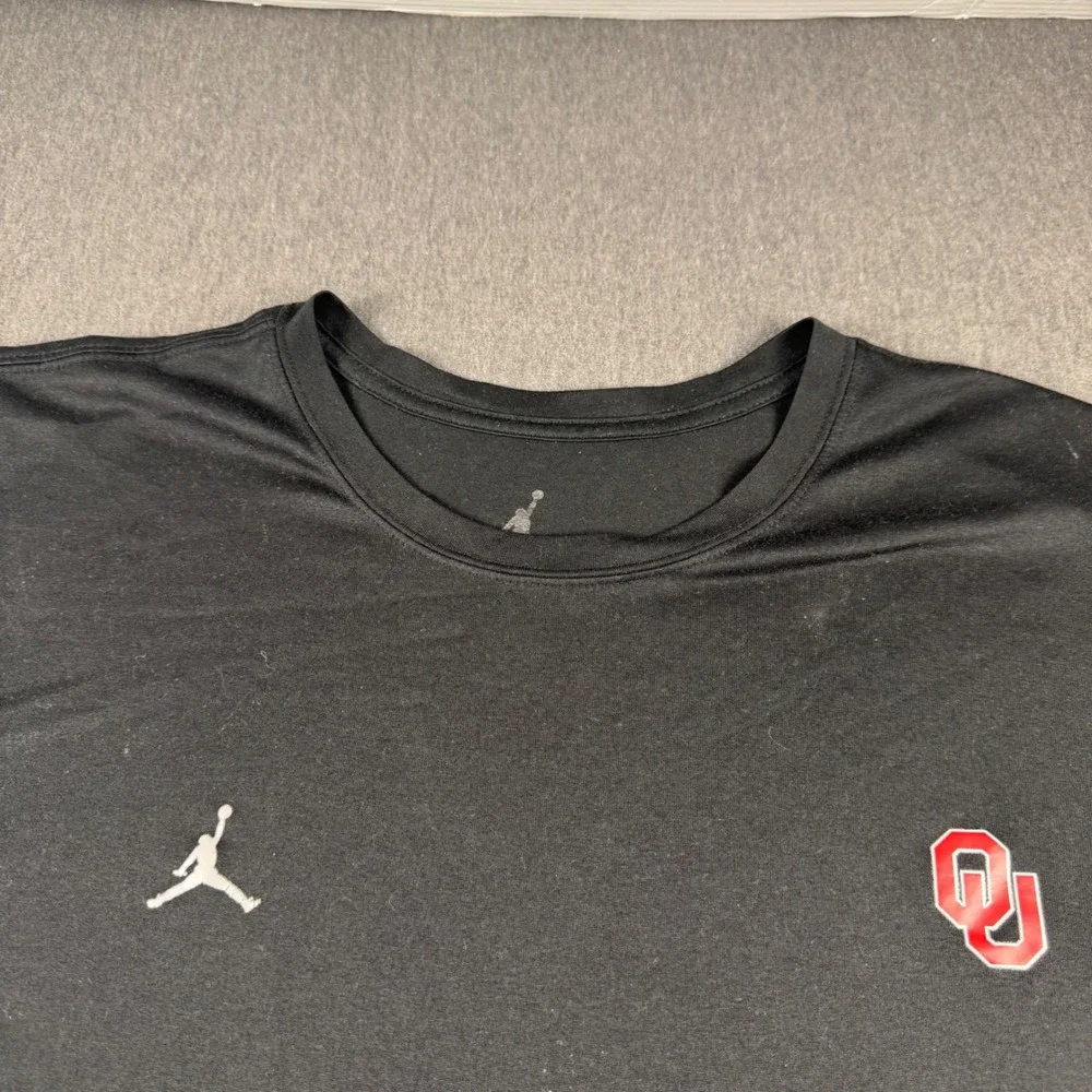 Jordan Oklahoma Sooners Mens 2XL Black Dri-FIT Long Sleeve Shirt AJ0864-010