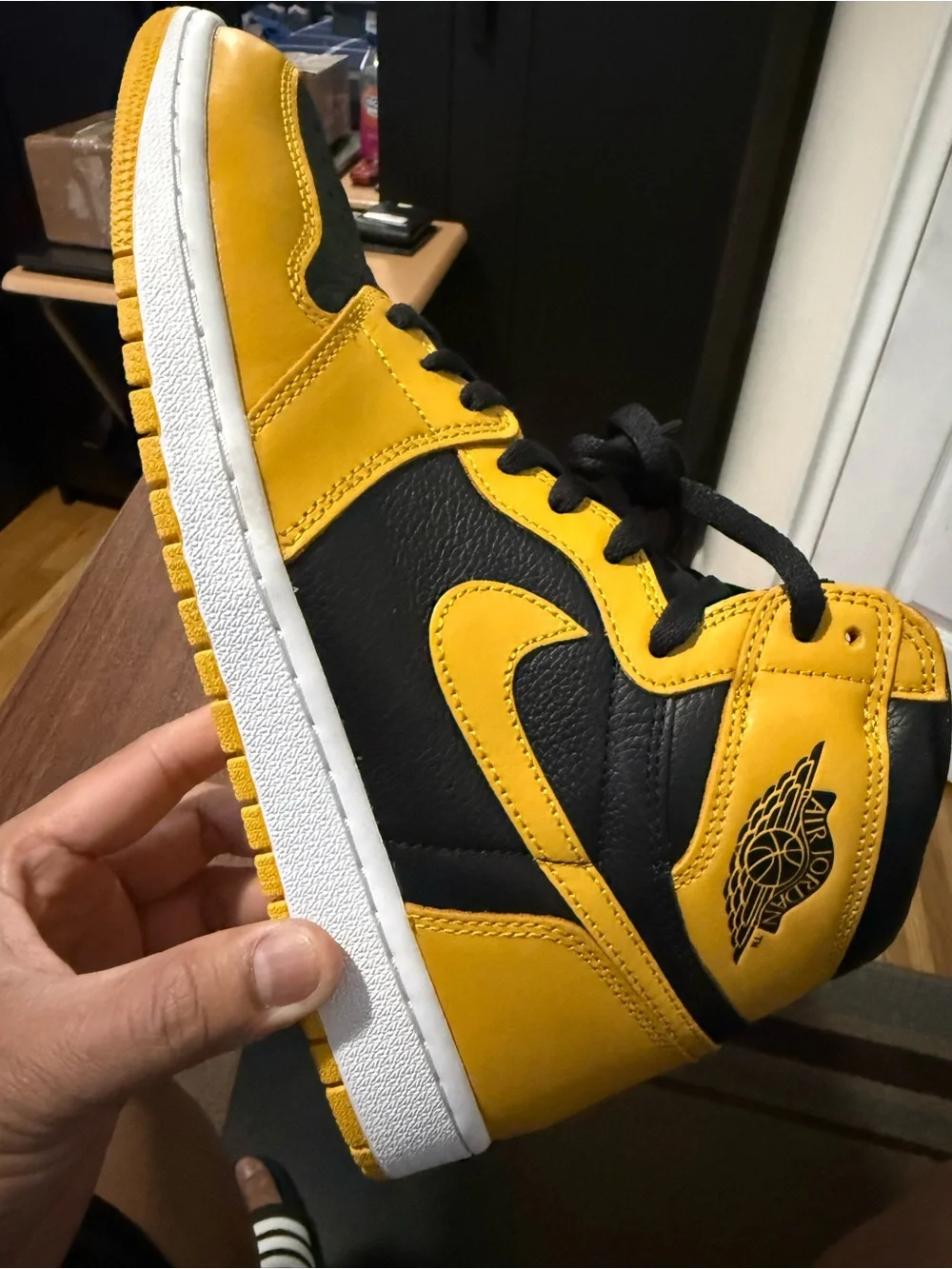 Jordan High Top Sneakers - Black/Yellow