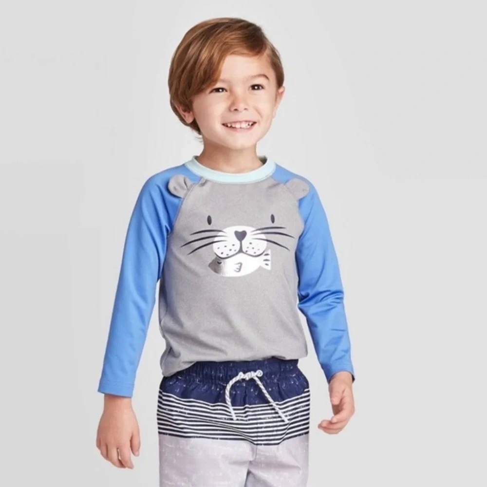 New! Cat‎ & Jack Seal Face Rash Guard