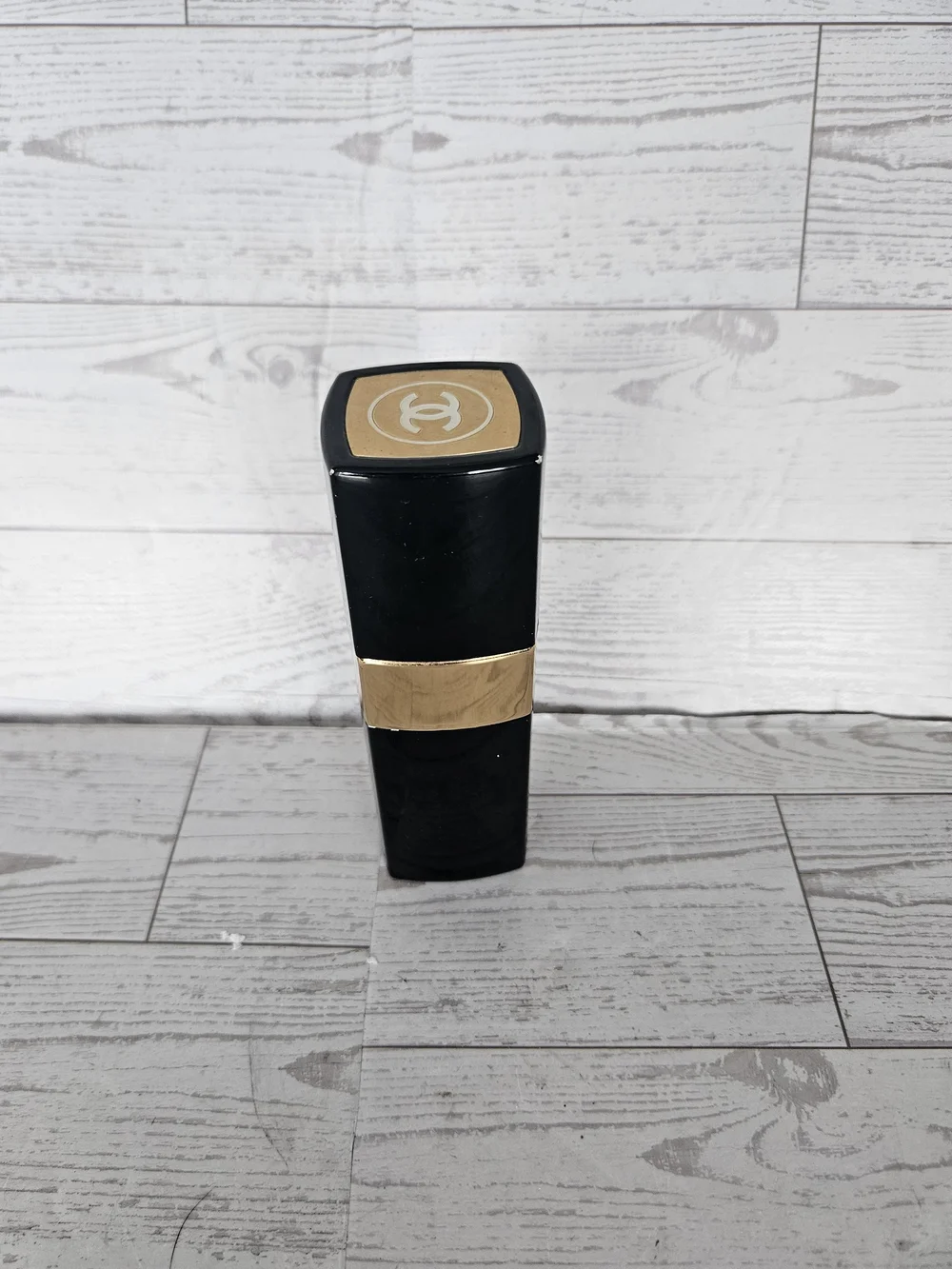 Vintage Chanel No 5 Refillable Purse Spray Case - Black & Gold Empty Bottle Case