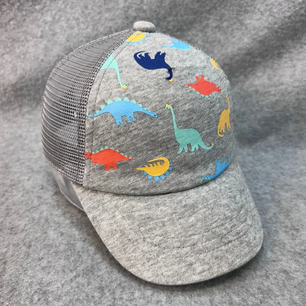 Dinosaur Print Kids Gray Infant/Toddler Cat & Jack Trucker Hat Mesh Snapback