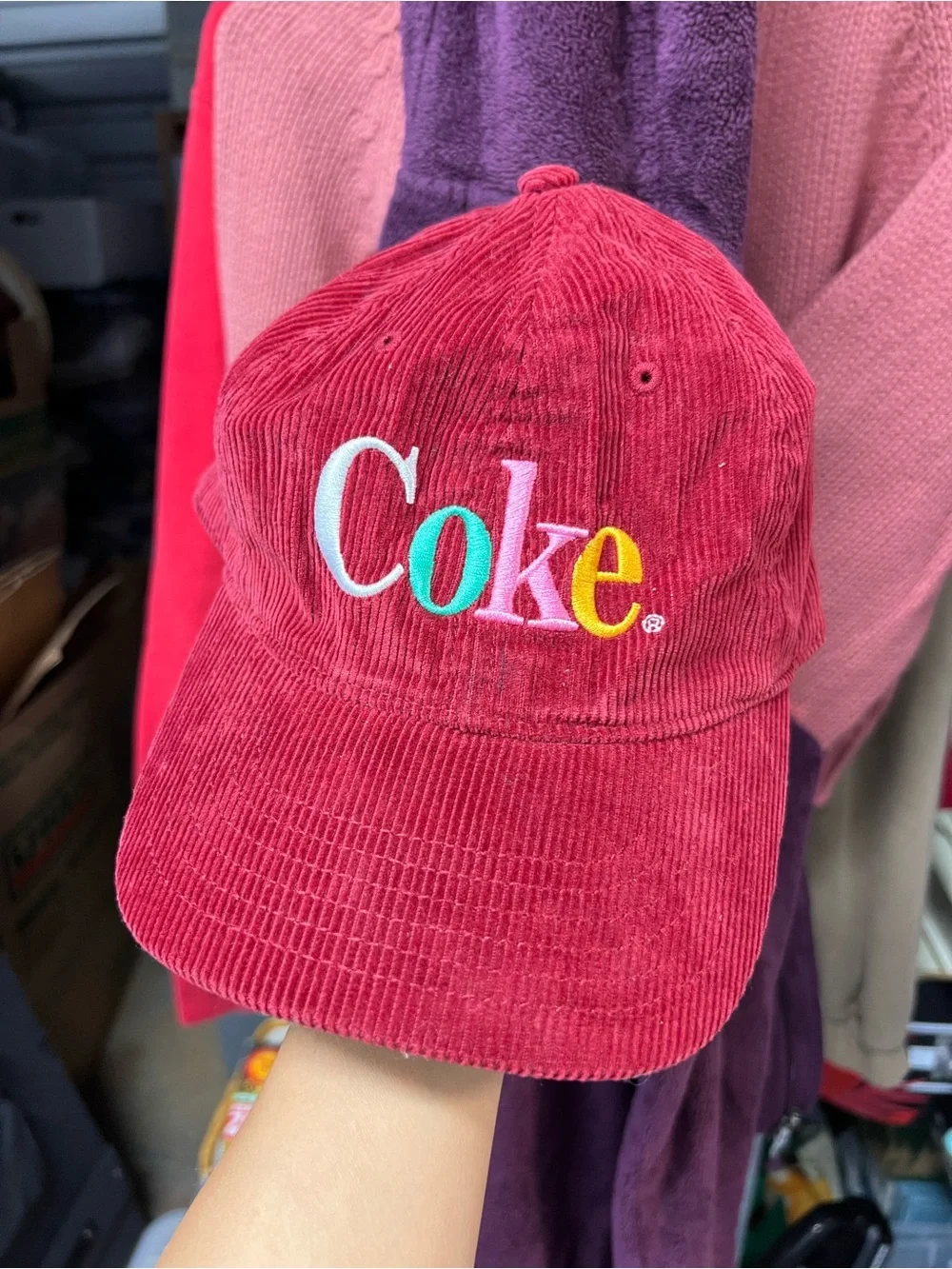 Coca Cola bright red