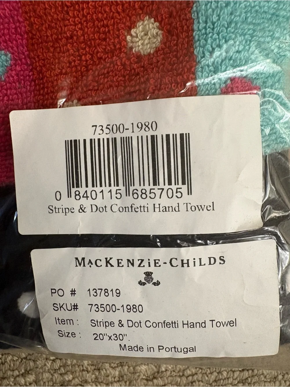 MacKenzie-Childs colorful striped