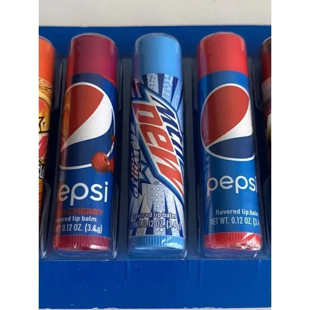8 Pack‎  Pepsi Mountain Dew Mug Root Beer Flavored Lip Balms NEW