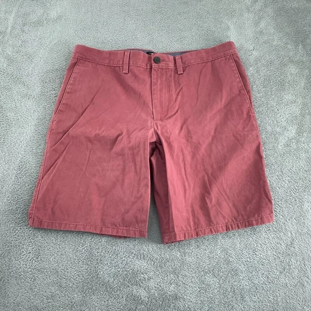 Banana Republic Aiden Mens Chino Shorts Size 34 Pink Cotton 4804