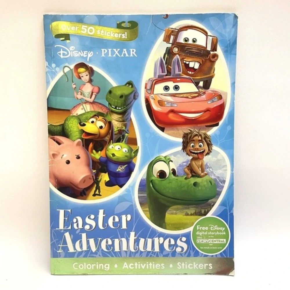 NEW Disney Pixar Easter Adventures‎ by Parragon Paperback 50 Stickers Book