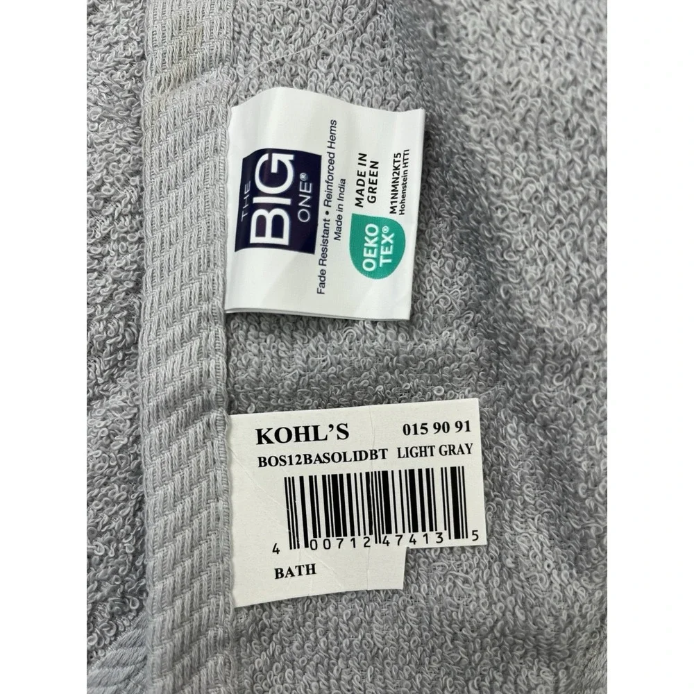 The Big One Solid Bath Towel, Light Grey, 30