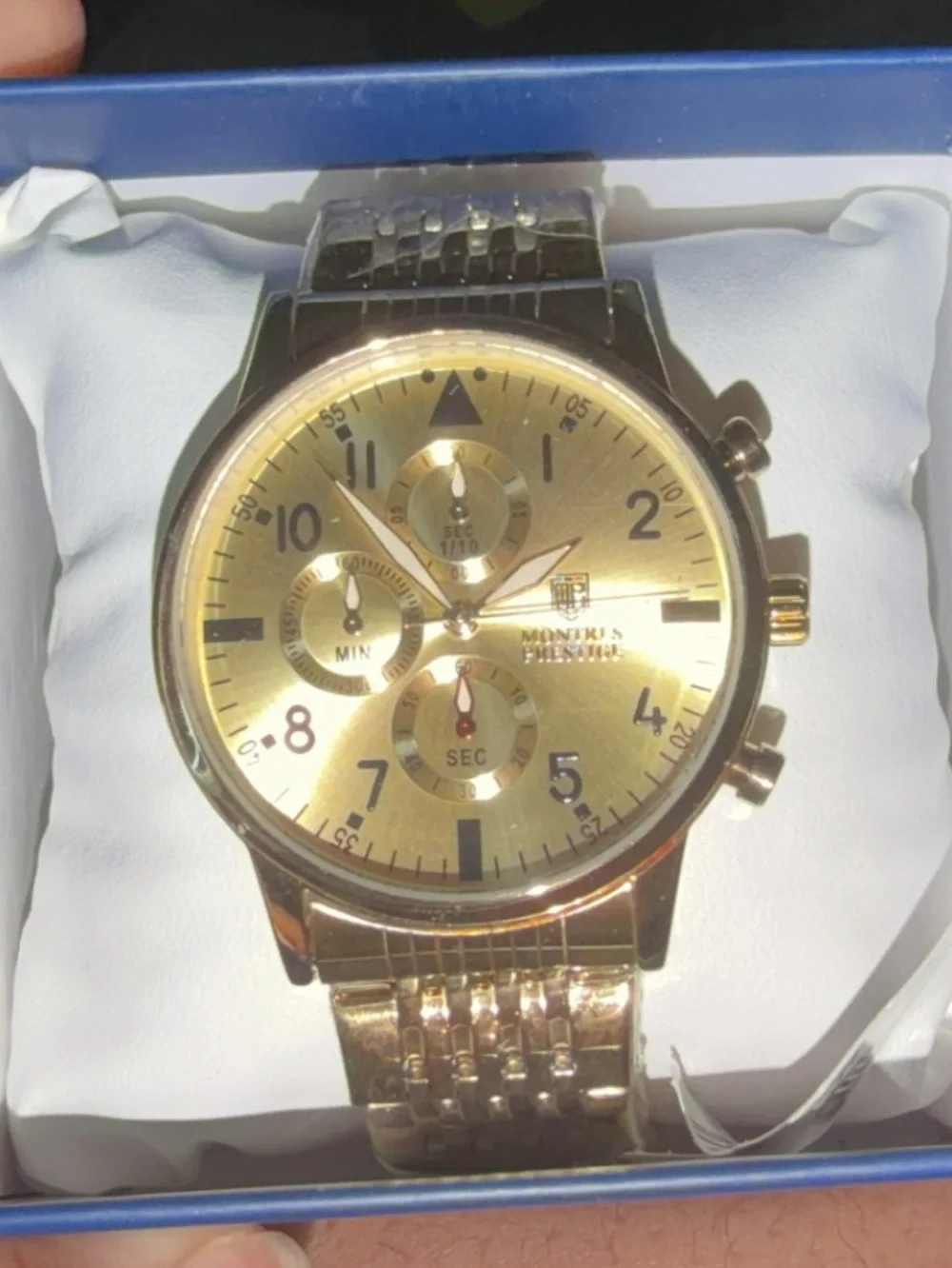 Invicta Gold Stainless Steel Chronograph Watch