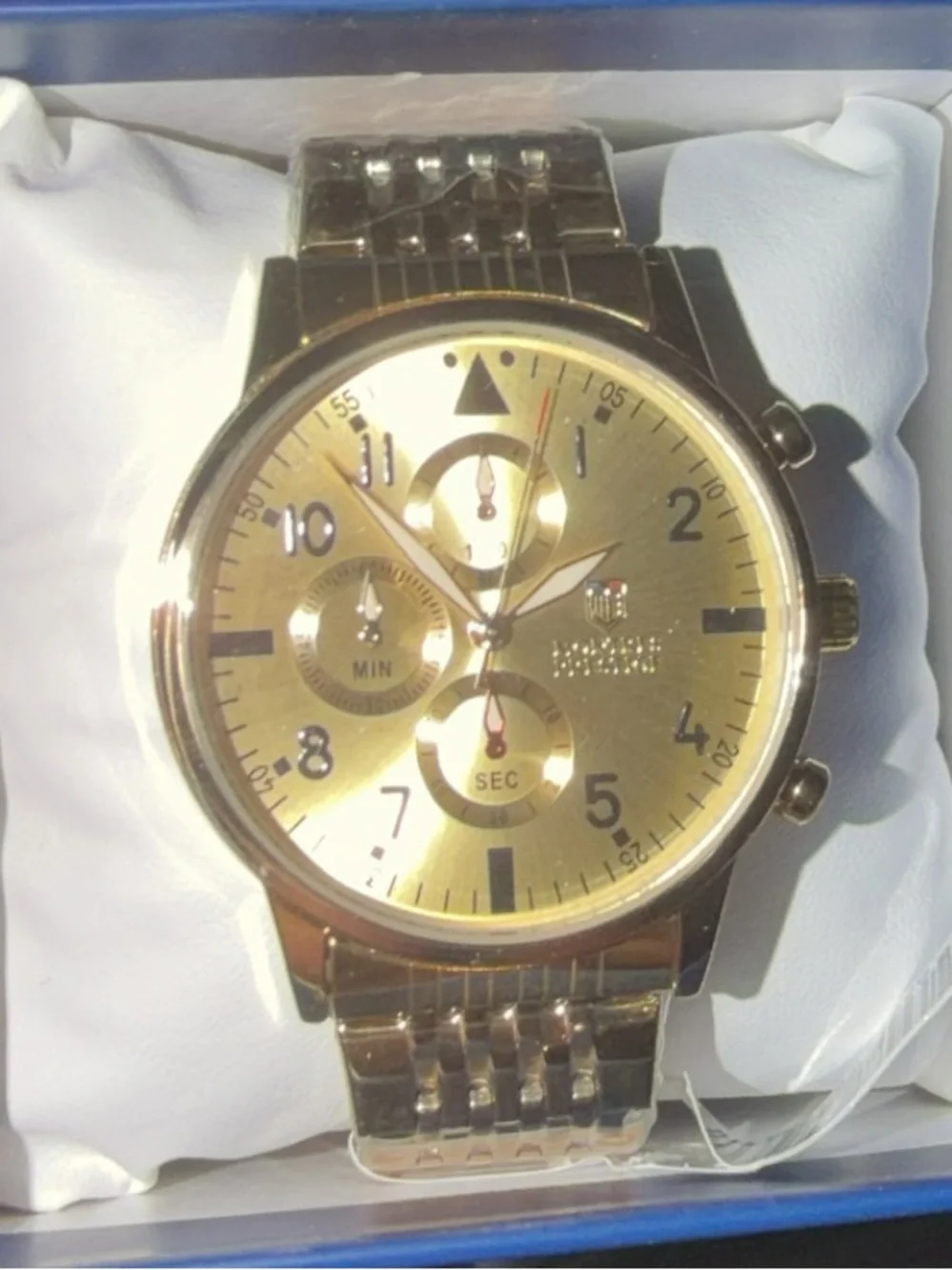 Invicta Gold Stainless Steel Chronograph Watch