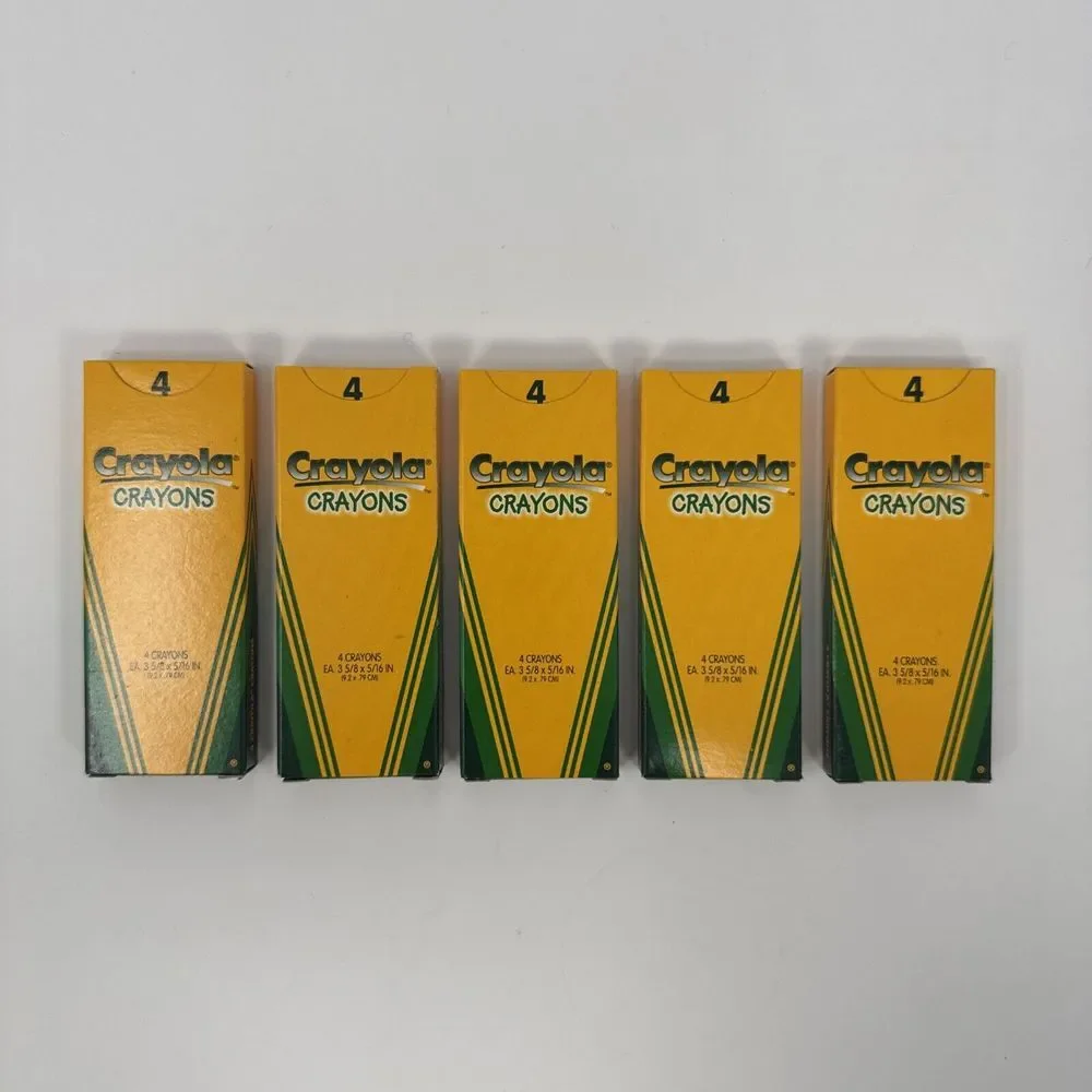 Vintage‎ Crayola Crayons Binney Smith Box 1997 NOS - Lot of 5 Packs (20 Crayons)