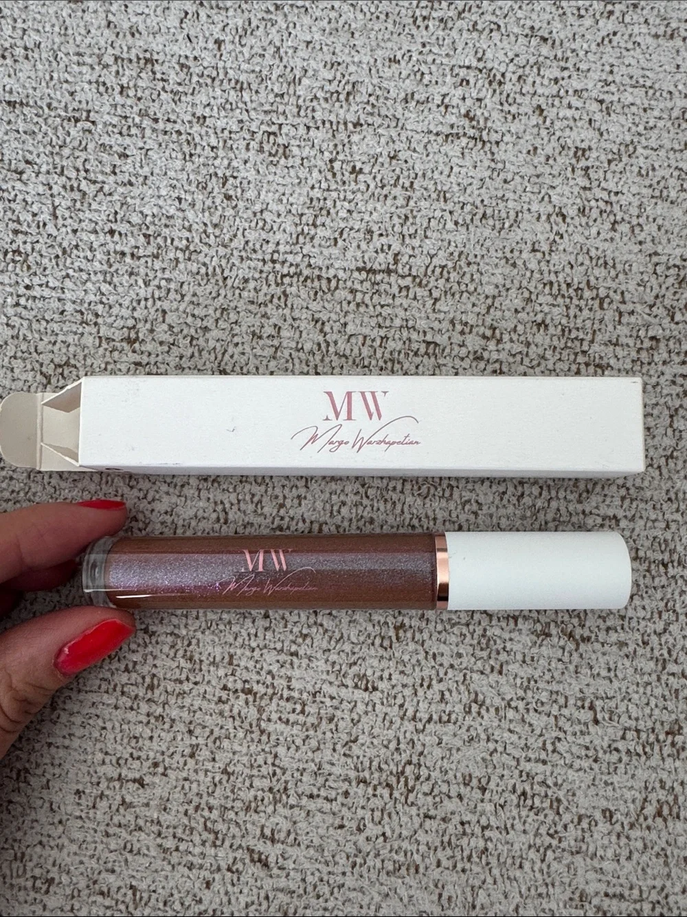Metallic Lip Gloss - Sand (Rose Brown Sparkle)