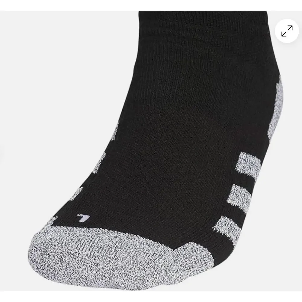 ADIDAS 5-Star Team Crew Socks Mens 9.5-12 Large White Black Cushioned Practice