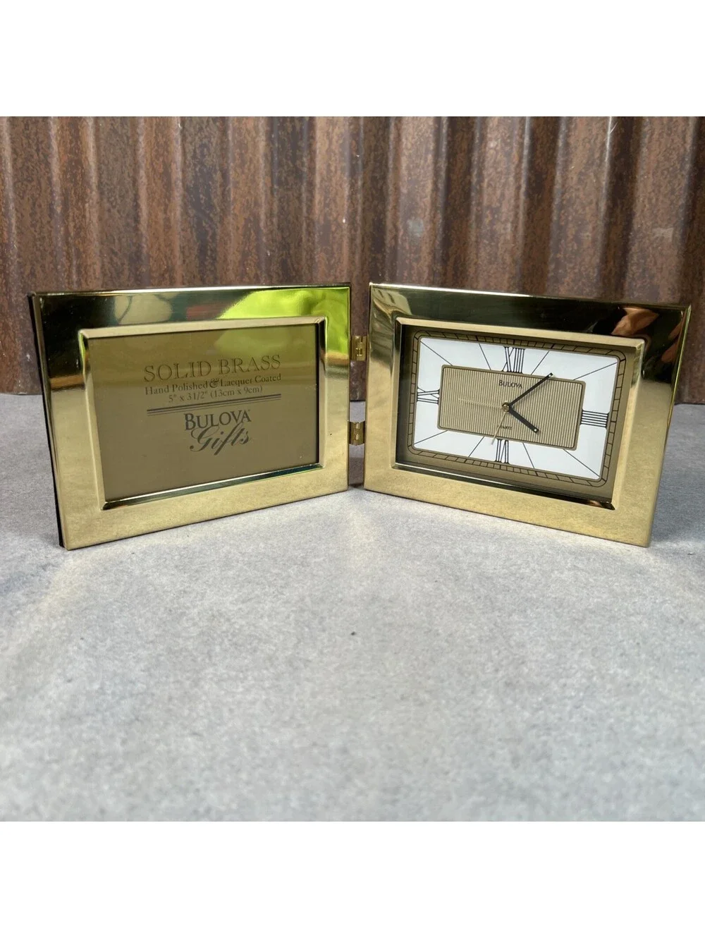 Bulova Hinged Brass Picture Frame 3