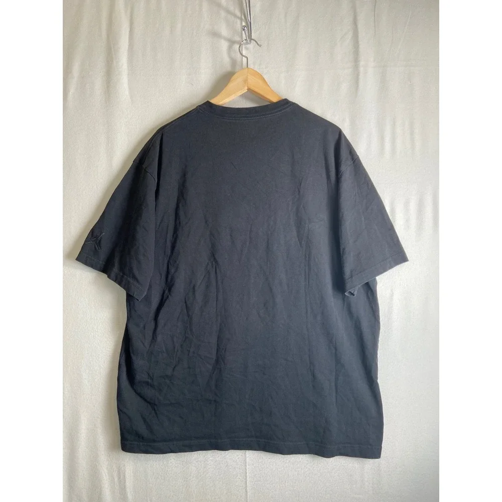 Jordan Mens XL Black T-Shirt Sneaker Patch Jumpman Logo Short Sleeve Tee