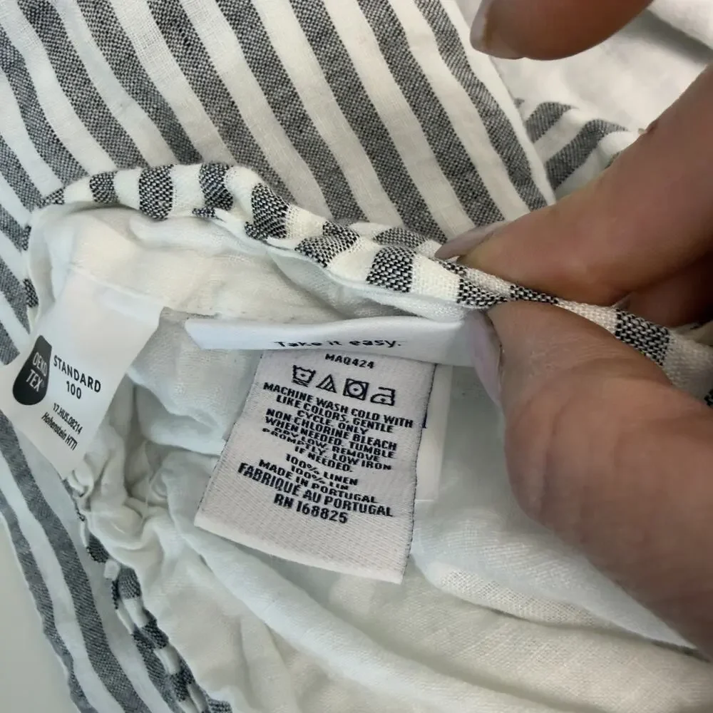 NWOT Brooklinen Washed Linen 2-Sided Duvet Cover Charcoal Chambray Full/Queen